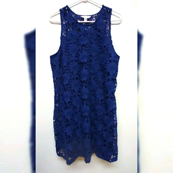 Decree tank style navy crochet lined dress XL NWT - Picture 1 of 13